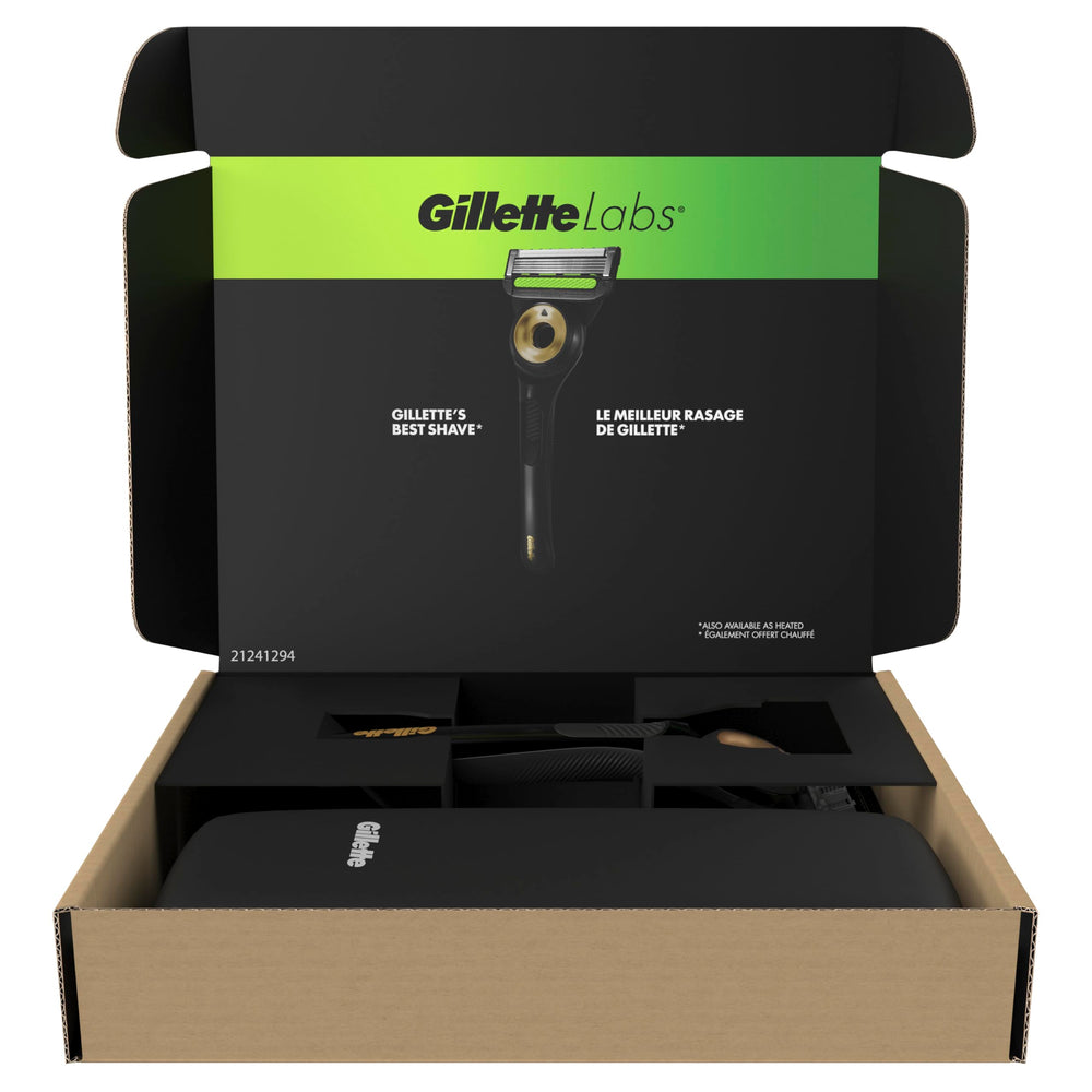 GilletteLabs shaving in action on jawline demonstrating smooth results