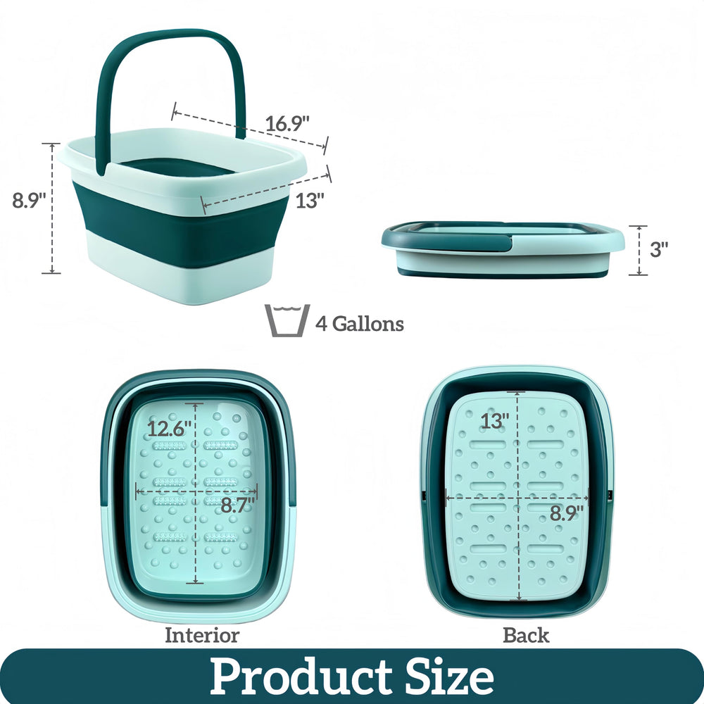 GIMWA foot bath collapsed flat for compact storage and easy transport