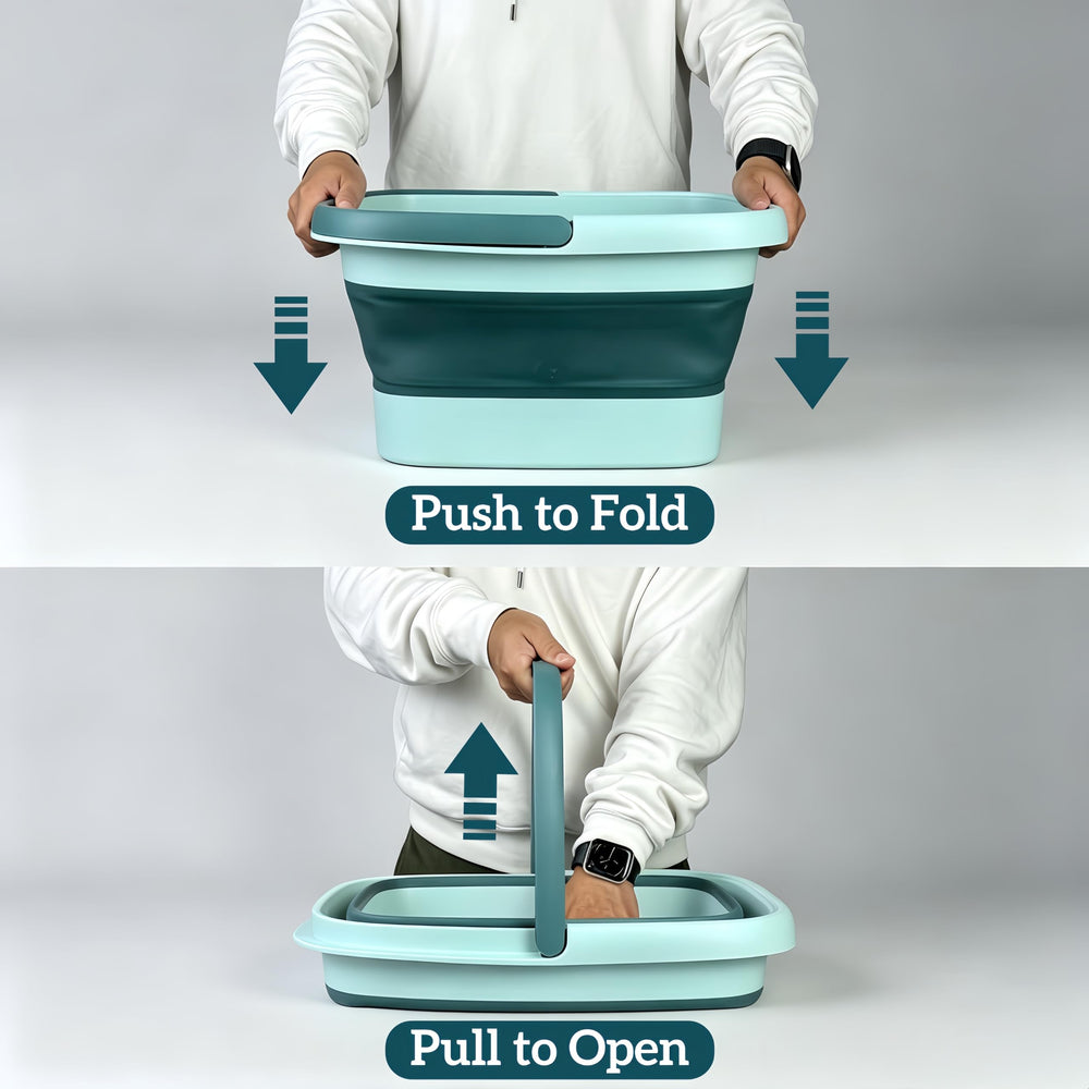 GIMWA foot bath filled with water demonstrating 4-gallon soaking capacity