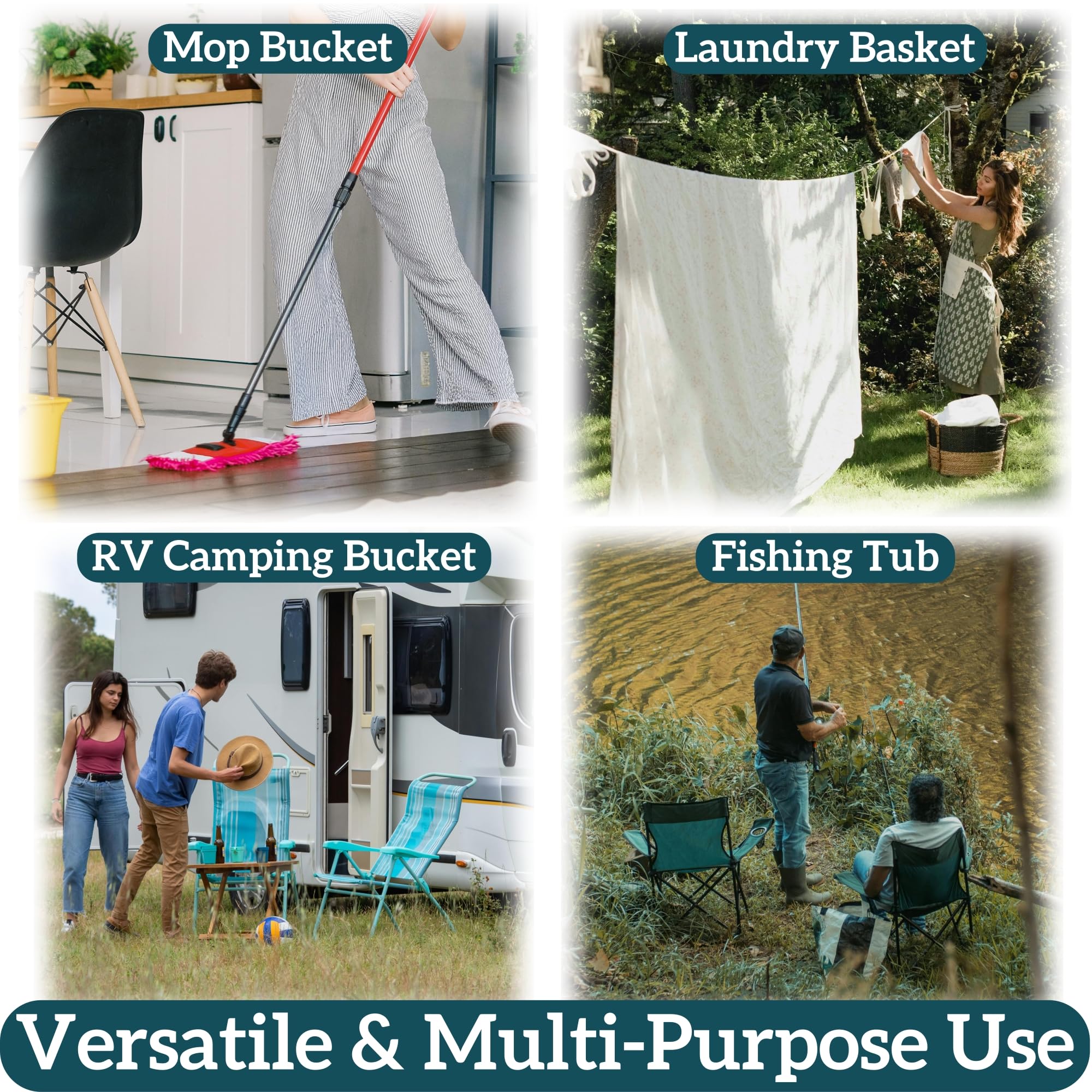 GIMWA portable tub in a campsite useful for travel convenience