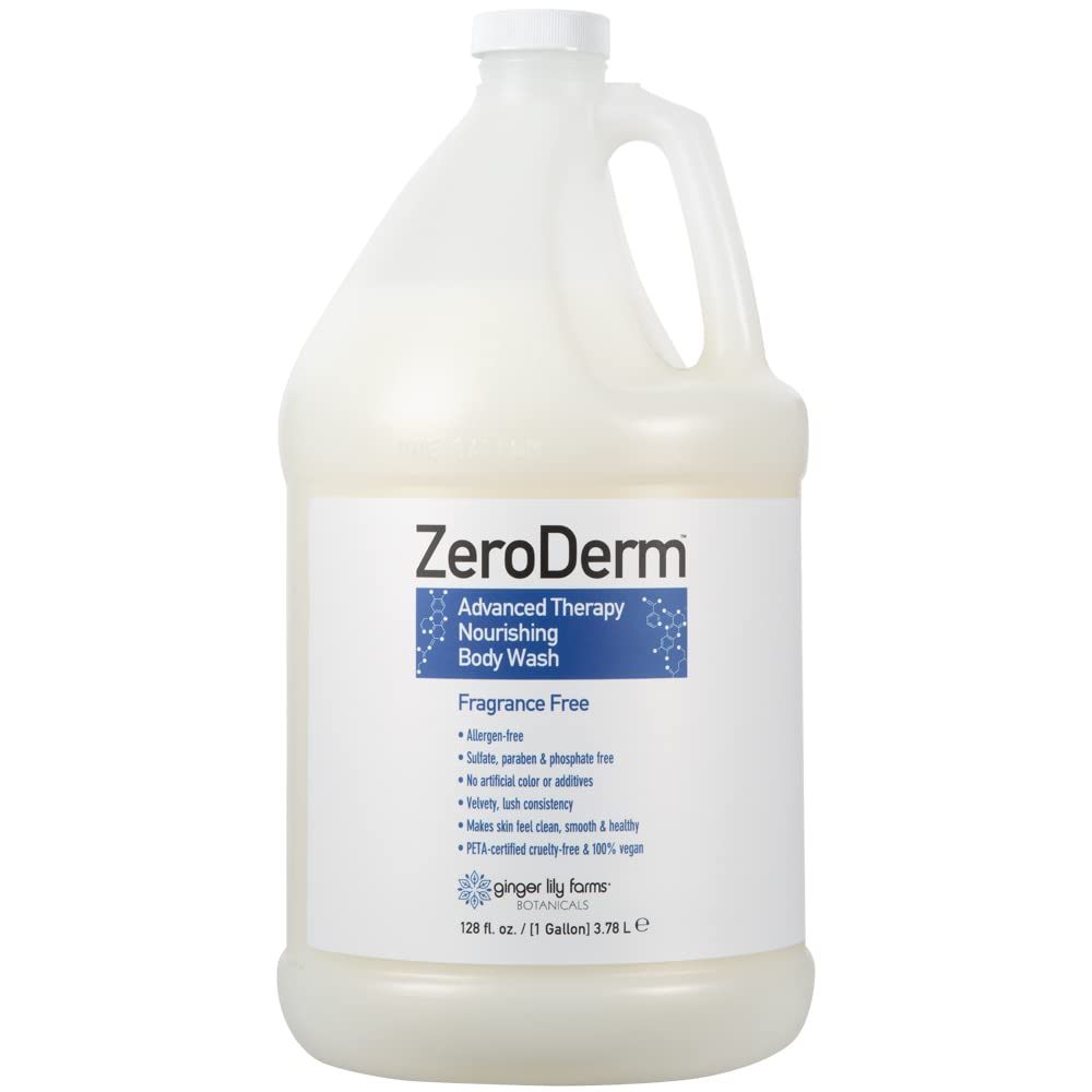 Ginger Lily Farms ZeroDerm front packaging showing clean refill design and benefits