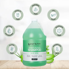 Ginger Lily Farms bottle in locker room dispenser for commercial use