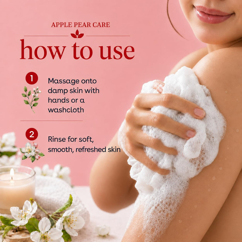 Ginger Lily Farms lather on hand showing rich foam for effective yet gentle cleansing