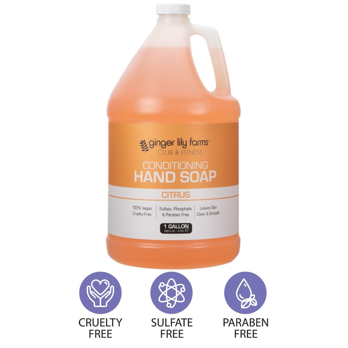 Ginger Lily Farms product label detail highlighting ingredients and vegan benefit