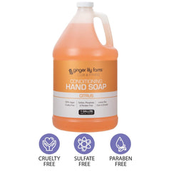 Ginger Lily Farms product label detail highlighting ingredients and vegan benefit