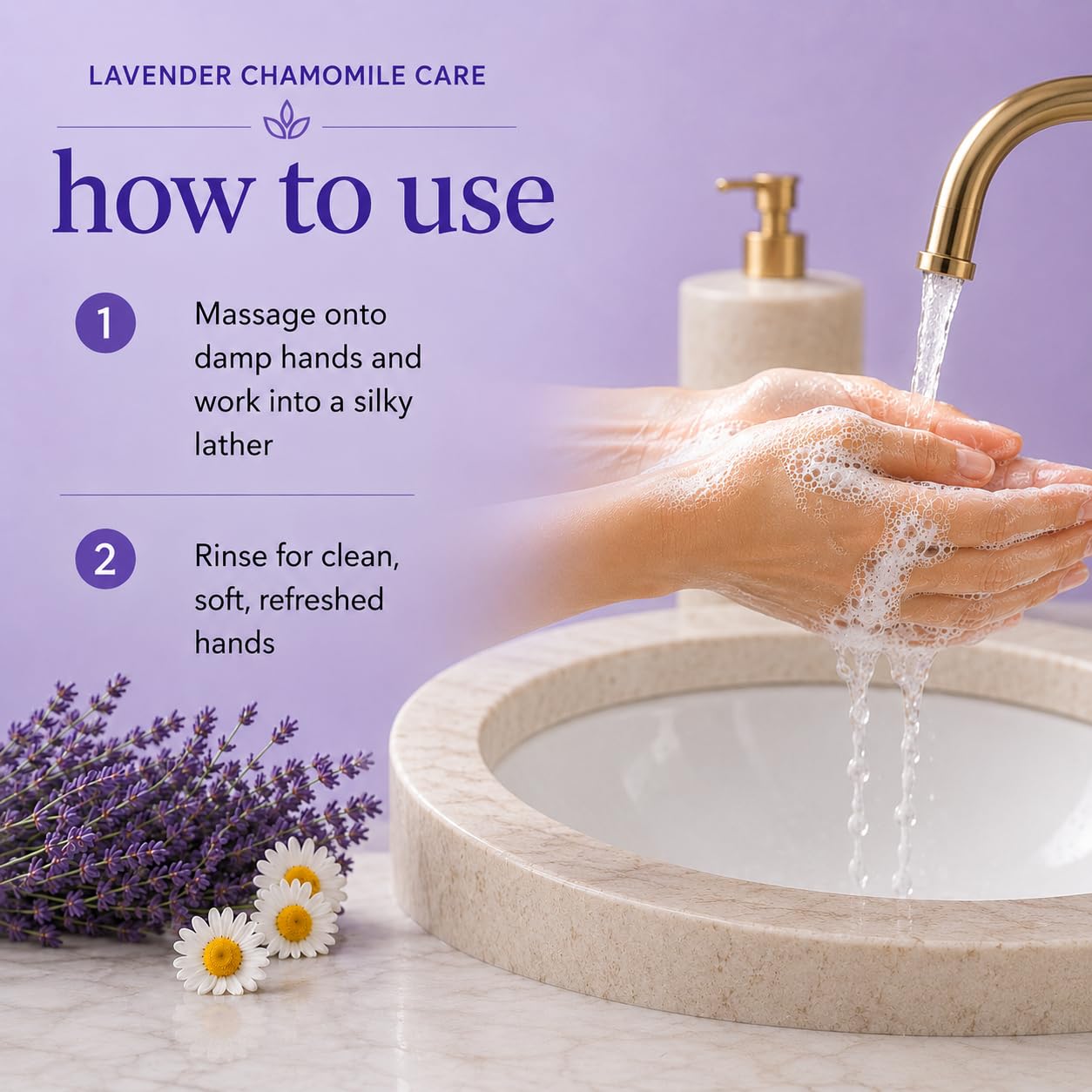 Ginger Lily Farms creamy lather texture close-up, nourishes skin