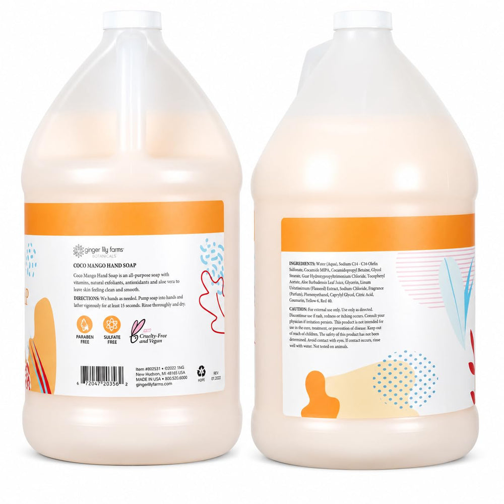 Ginger Lily Farms pouring refill into dispenser to prevent waste