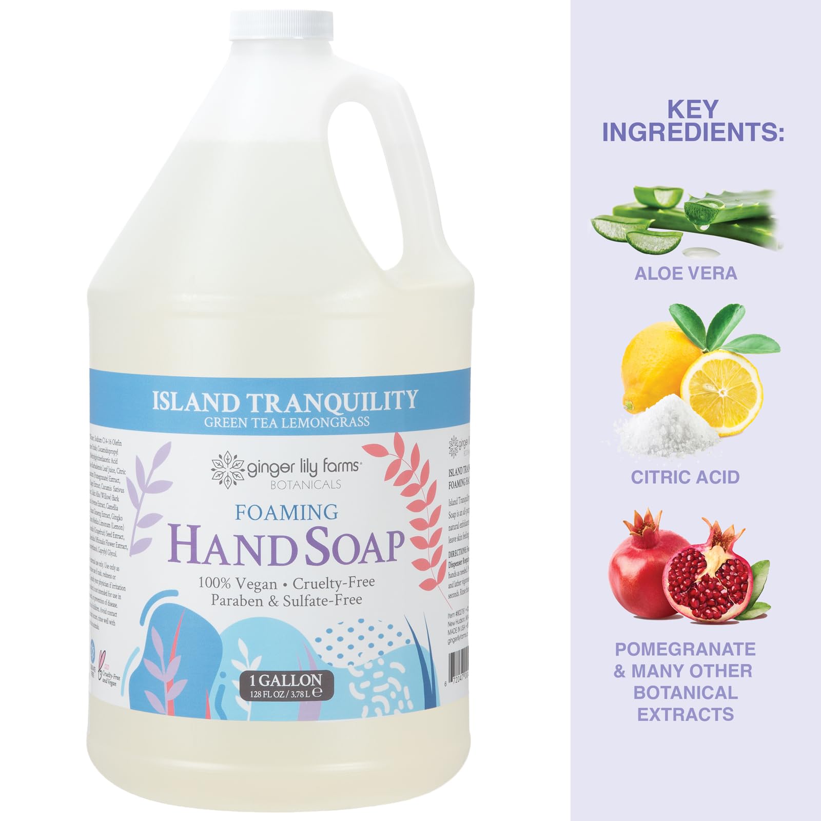 Ginger Lily Farms being dispensed in bathroom proving convenient quick foam use