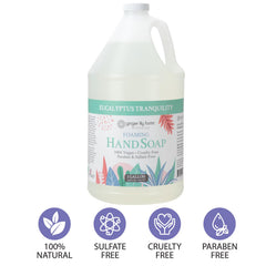 Ginger Lily Farms botanical ingredients flatlay showcasing eucalyptus and lavender extracts