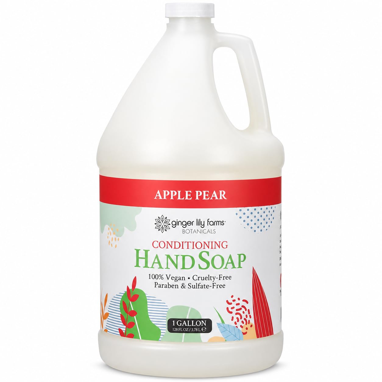 Ginger Lily Farms front label on gallon showing product name and scent benefits