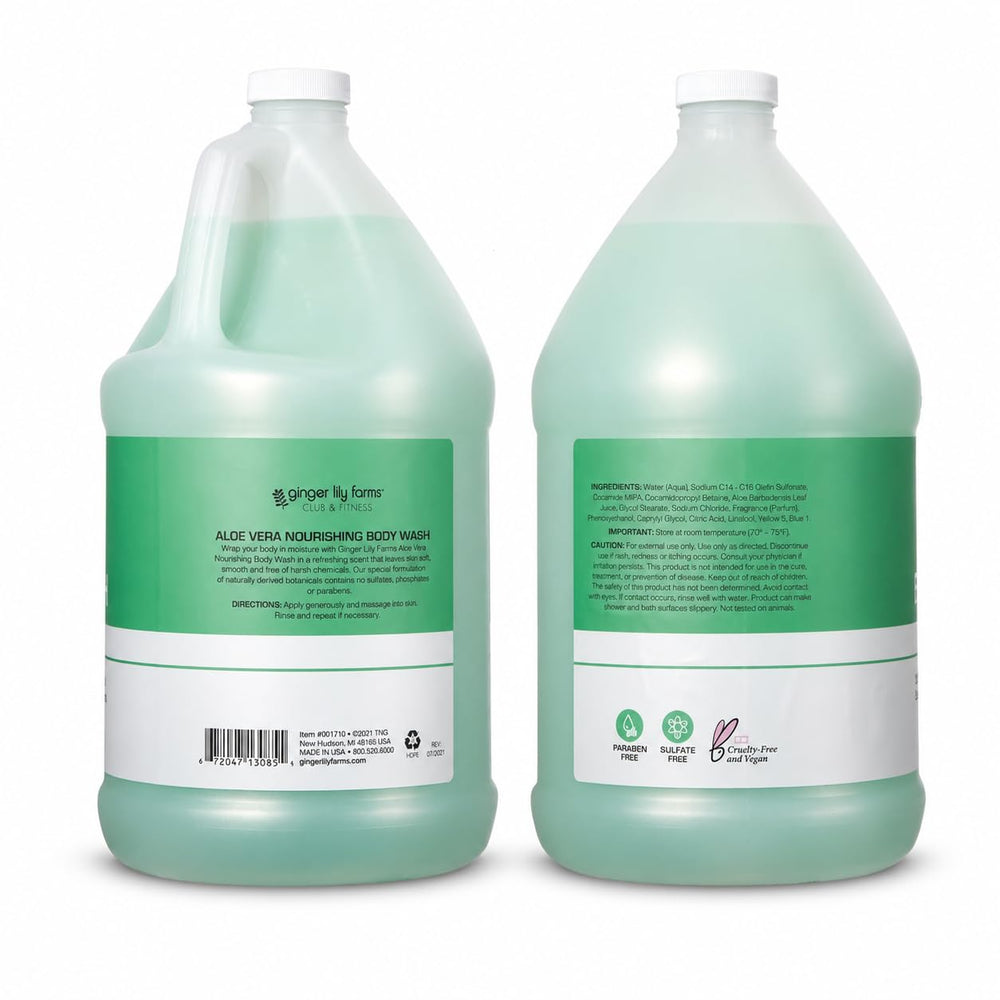 Ginger Lily Farms label detail highlighting ingredients and vegan certification benefit