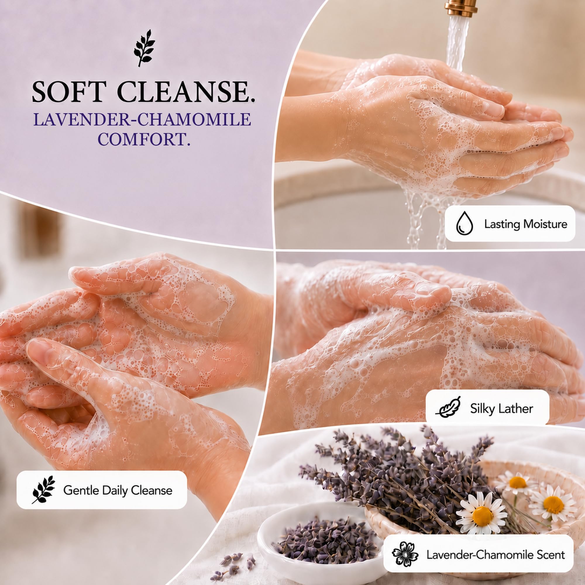 Ginger Lily Farms hands washing demo, gentle effective cleansing