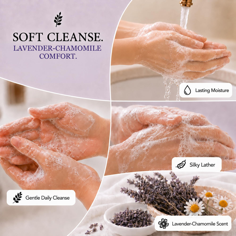 Ginger Lily Farms hands washing demo, gentle effective cleansing