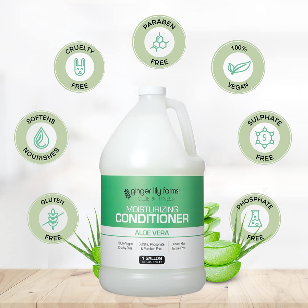 Ginger Lily Farms in a shower dispenser demonstrating commercial suitability