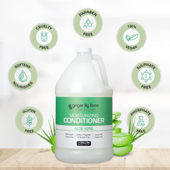 Ginger Lily Farms in a shower dispenser demonstrating commercial suitability