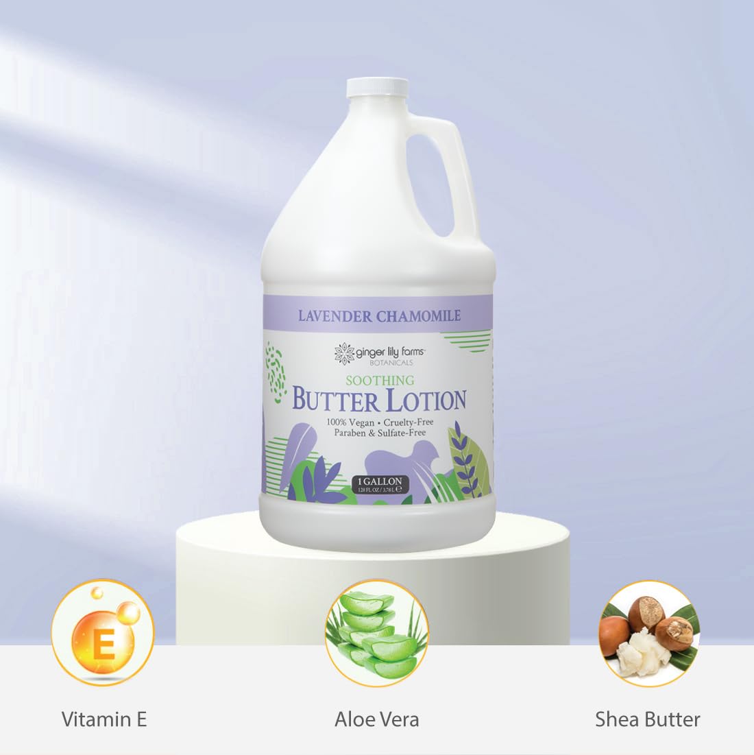 Ginger Lily Farms applied in shower scene demonstrating post-shower hydration