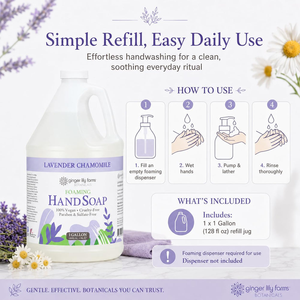 Ginger Lily Farms ingredients label highlighting naturally derived ingredients benefit