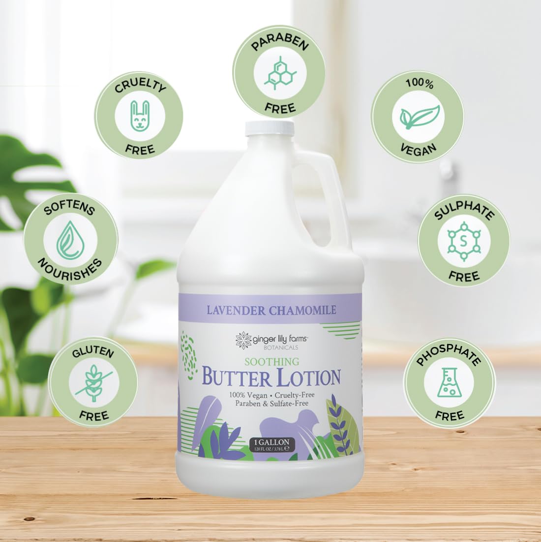 Ginger Lily Farms label and ingredients view confirming vegan, toxin-free formula