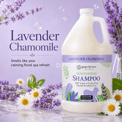 Ginger Lily Farms shampoo lather texture demonstrating rich hydration