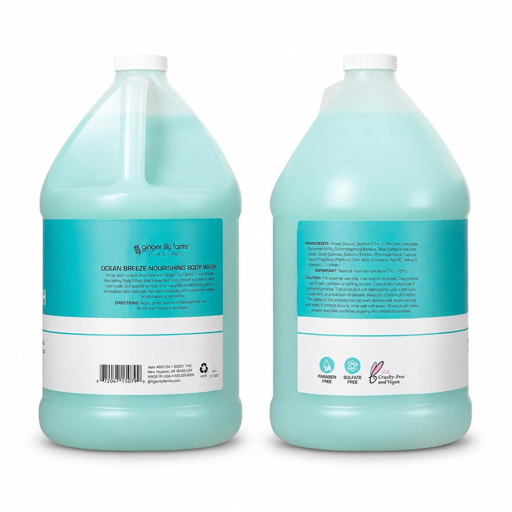 Ginger Lily Farms pouring body wash texture showing creamy consistency