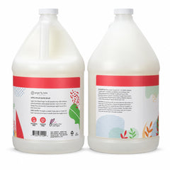 Ginger Lily Farms being poured into a dispenser demonstrating easy refill and reduced waste