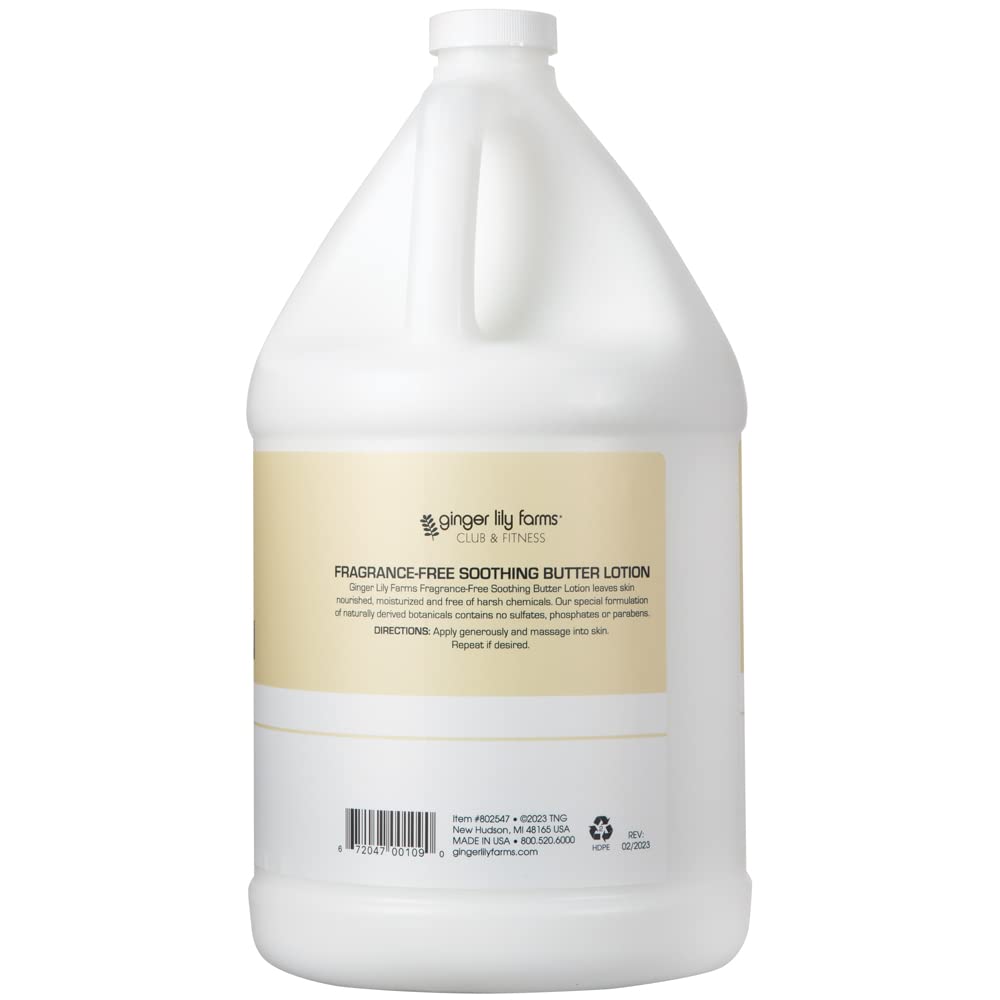 Ginger Lily Farms lotion pouring from bottle into dispenser for easy refill