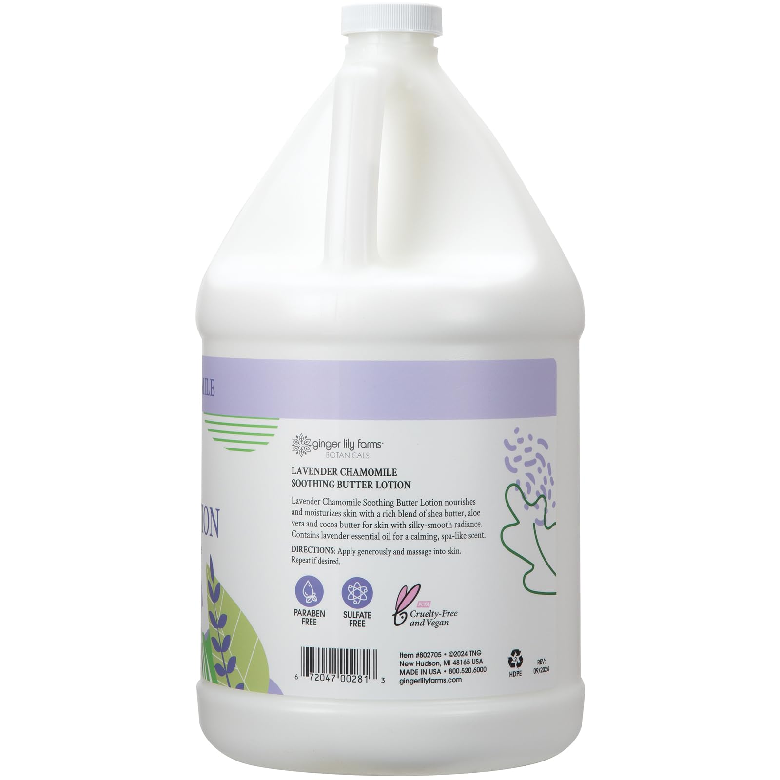 Ginger Lily Farms pump close-up highlighting easy dispensing and commercial use