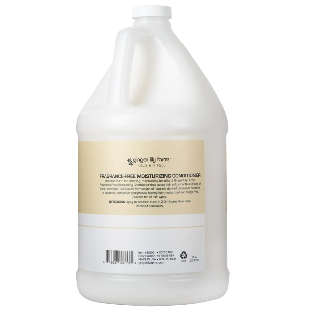 Ginger Lily Farms bottle next to pump dispenser for easy refilling benefit