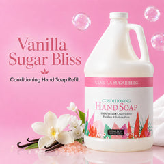 Ginger Lily Farms creamy lather close-up on hands, moisturizing feel benefit