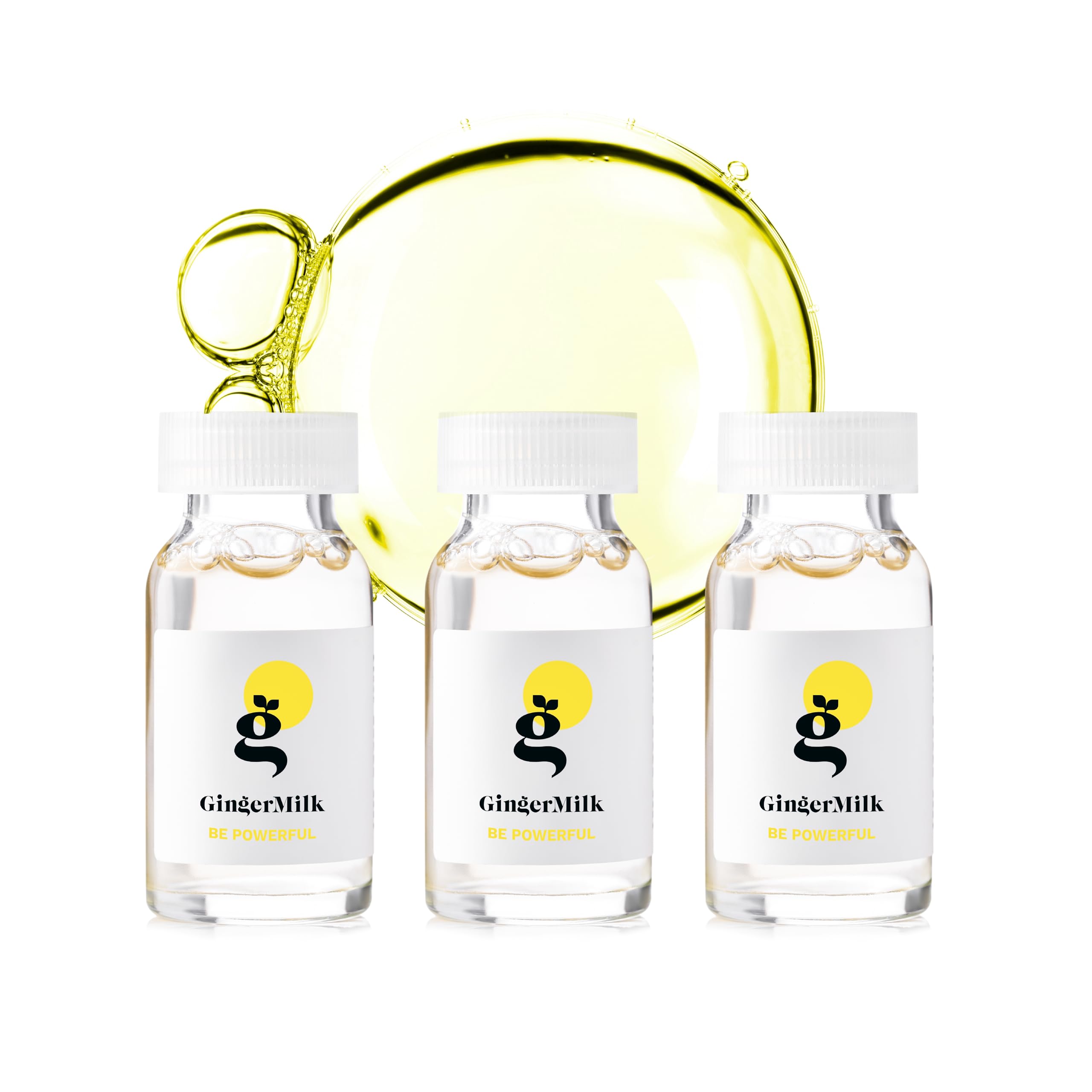 Ginger Milk front packaging showing ampoules and benefits