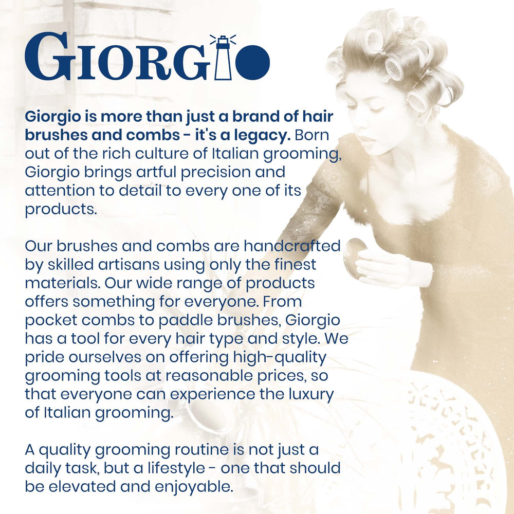 GIORGIO brushing wet hair to detangle gently without pulling
