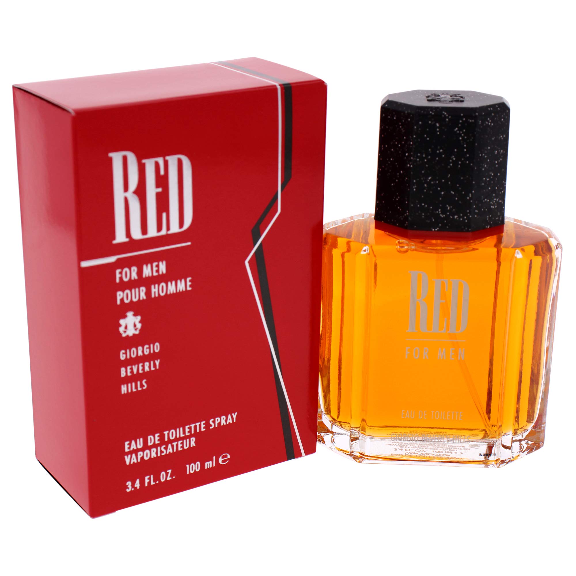 Giorgio Beverly Hills Red bottle on dresser lifestyle shot suggesting daily elegance