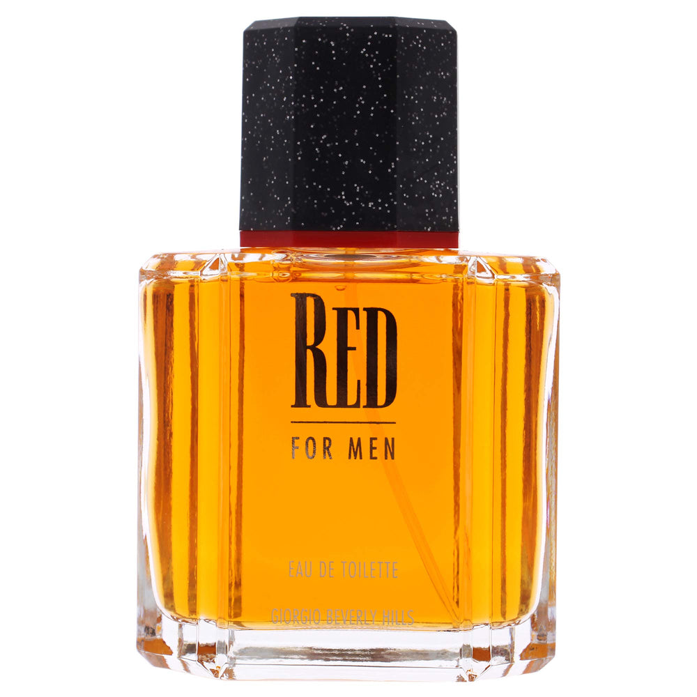 Giorgio Beverly Hills Red side label with size and product details for quick identification