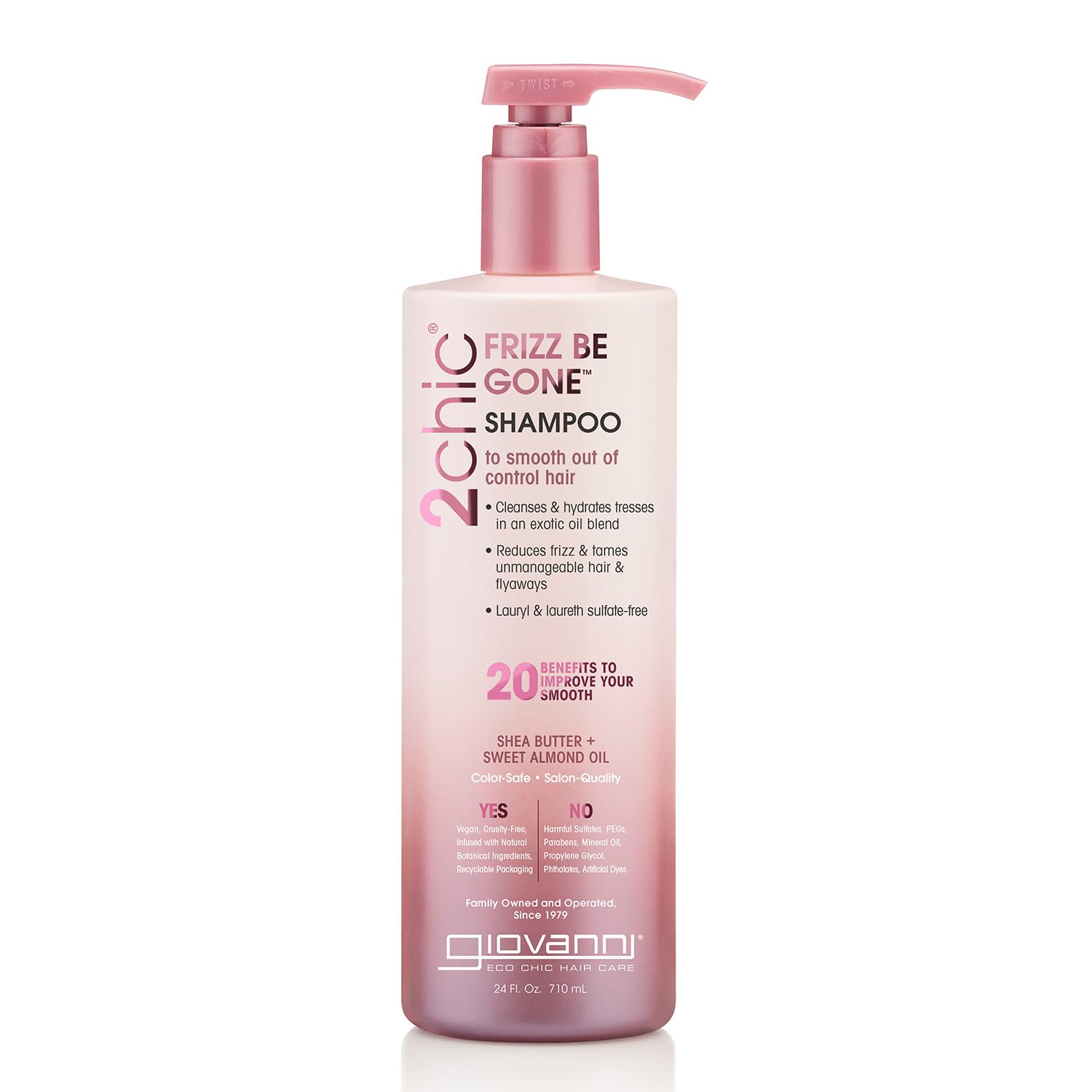 GIOVANNI 2chic front packaging showing 24 oz bottle and benefits