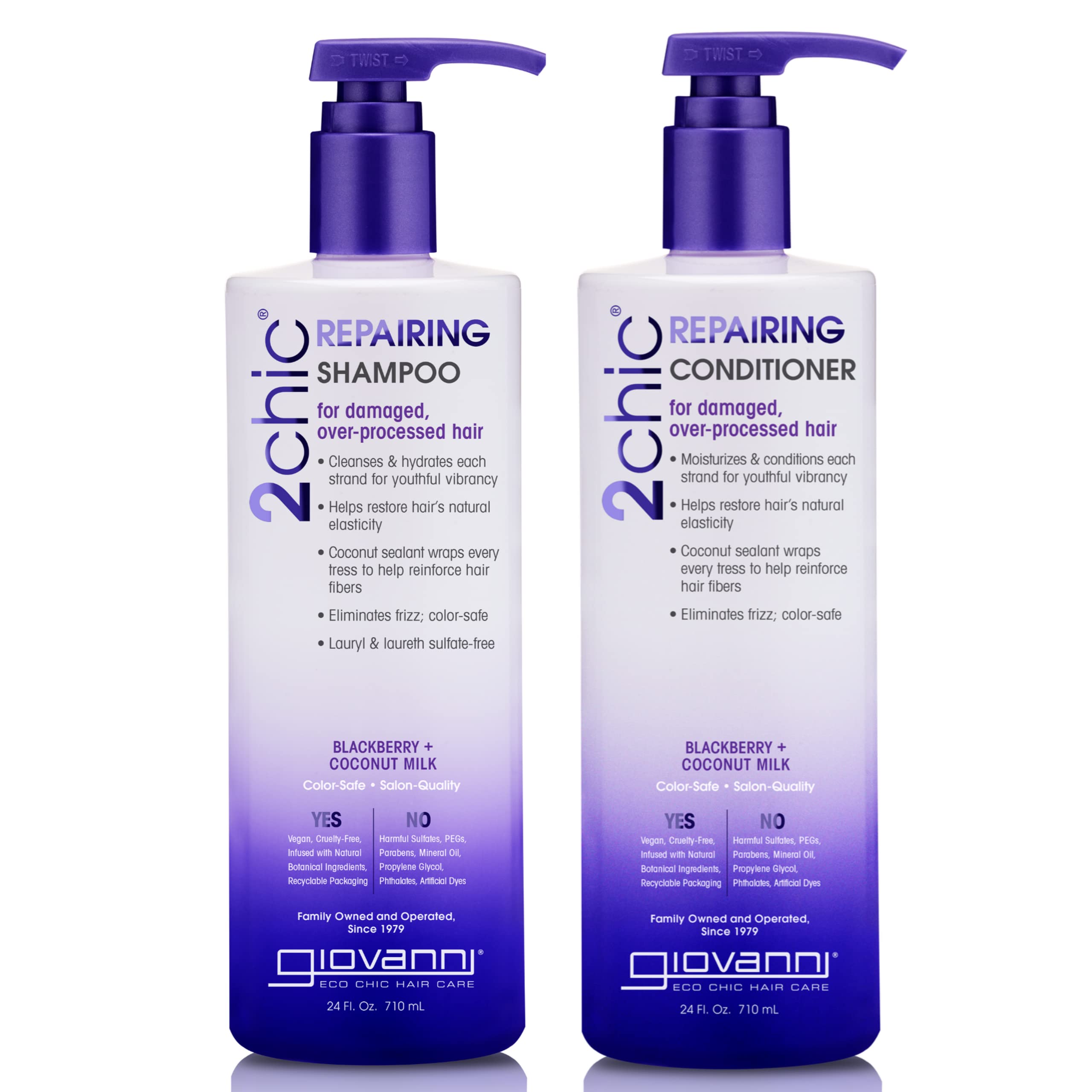GIOVANNI 2chic front packaging showing product benefits and size