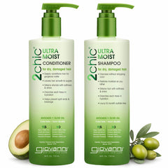 GIOVANNI front packaging showing the 2Chic shampoo and conditioner benefits