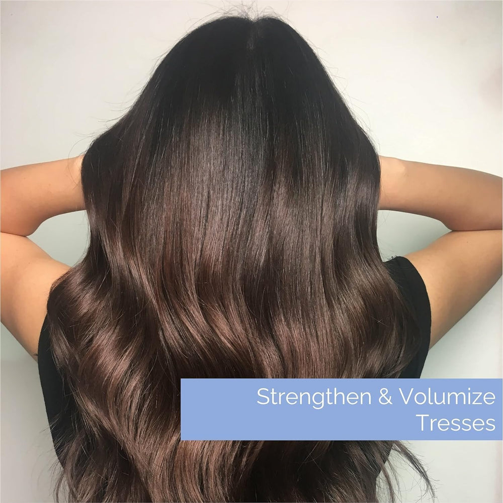 GIOVANNI shampoo lather on hair strands for visible volume
