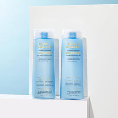 GIOVANNI conditioned hair strands texture showing smoother, fuller appearance