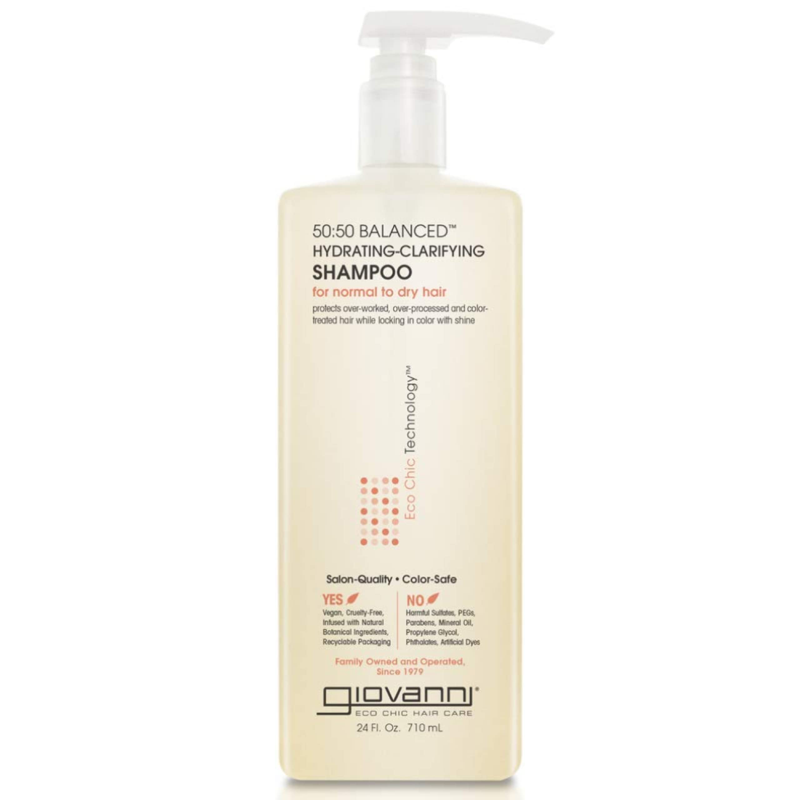 GIOVANNI front bottle view showing label and large 24 fl oz size benefit