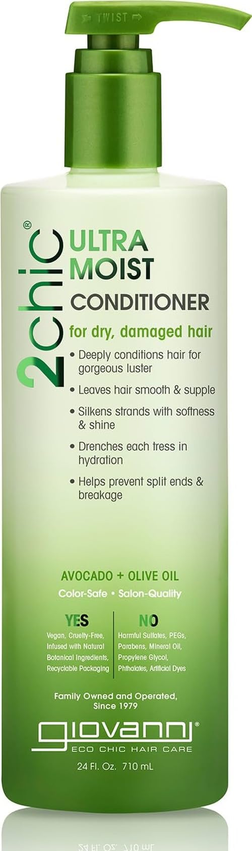 GIOVANNI conditioner front bottle showing moisturizing benefits