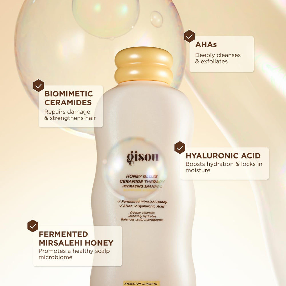 Visual of ceramide structure representing Gisou's repair and cuticle-sealing benefit