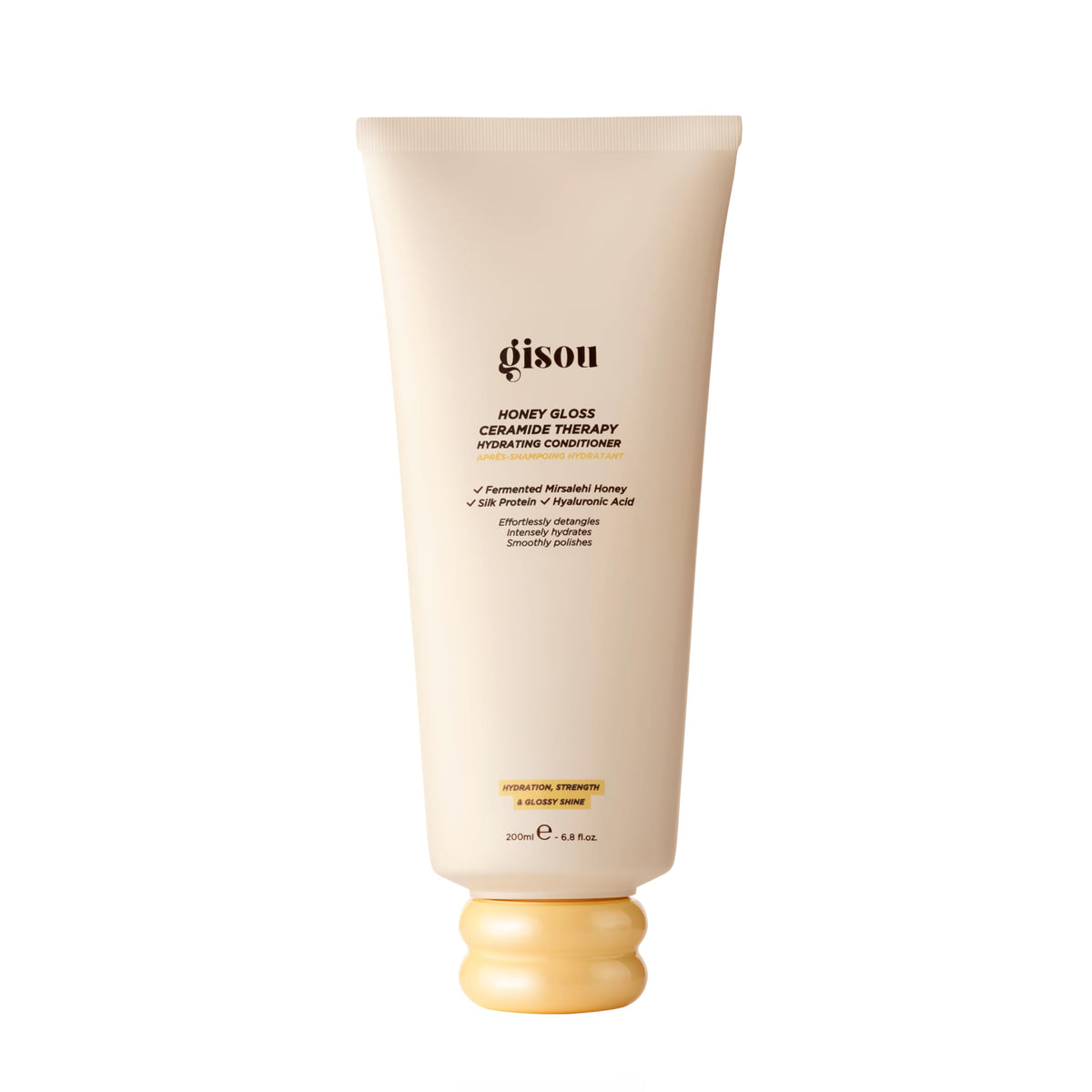Gisou front packaging bottle showing product and volume for shelf-ready presentation