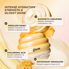 Gisou honey dipper with Mirsalehi Honey showing natural nourishment