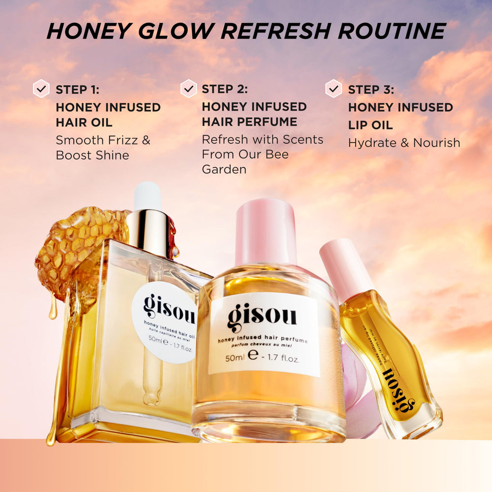 Gisou bottle inside a handbag showing on-the-go refresh convenience