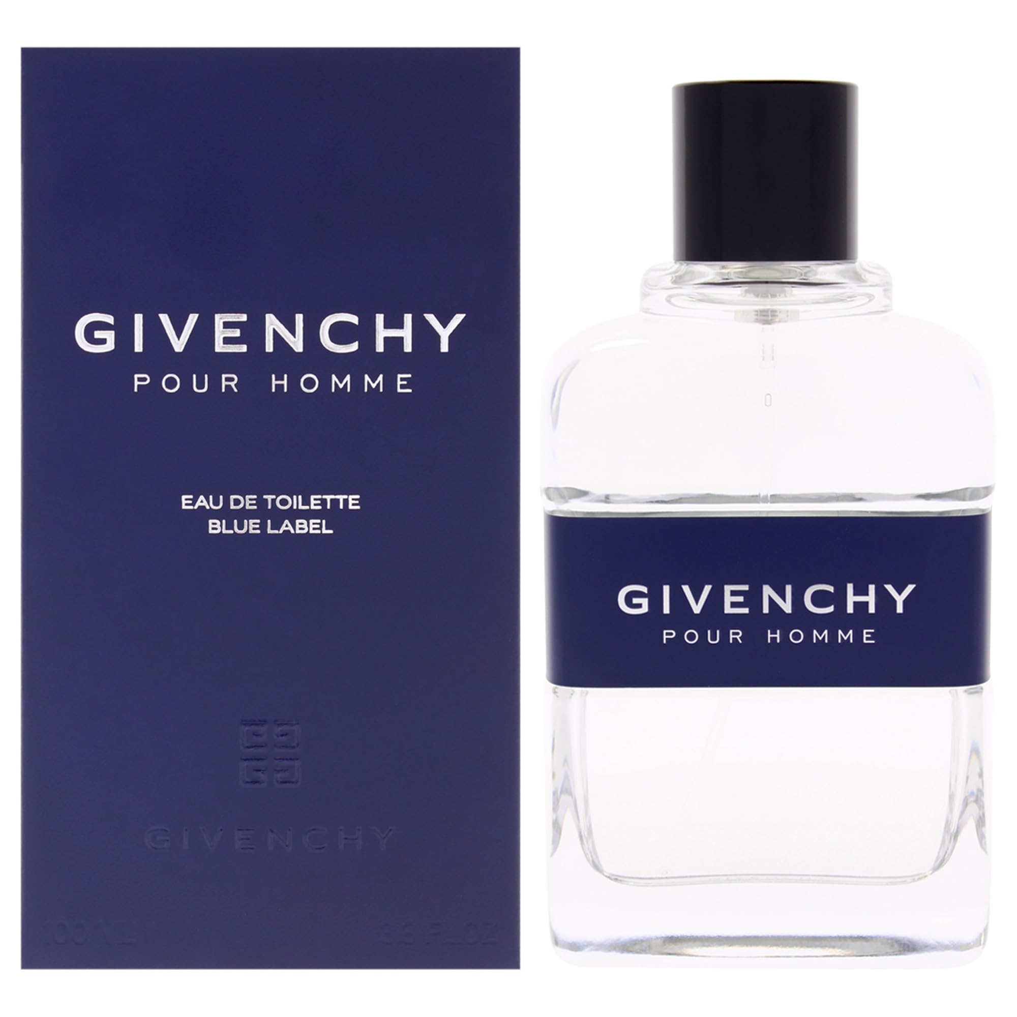 Givenchy Blue Label front bottle showing sleek design and brand impact