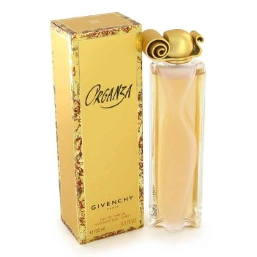 Givenchy ORGANZA front packaging showing box and perfume promoting gift-ready presentation