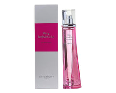 Givenchy bottle being sprayed on wrist demonstrating fresh floral scent benefit