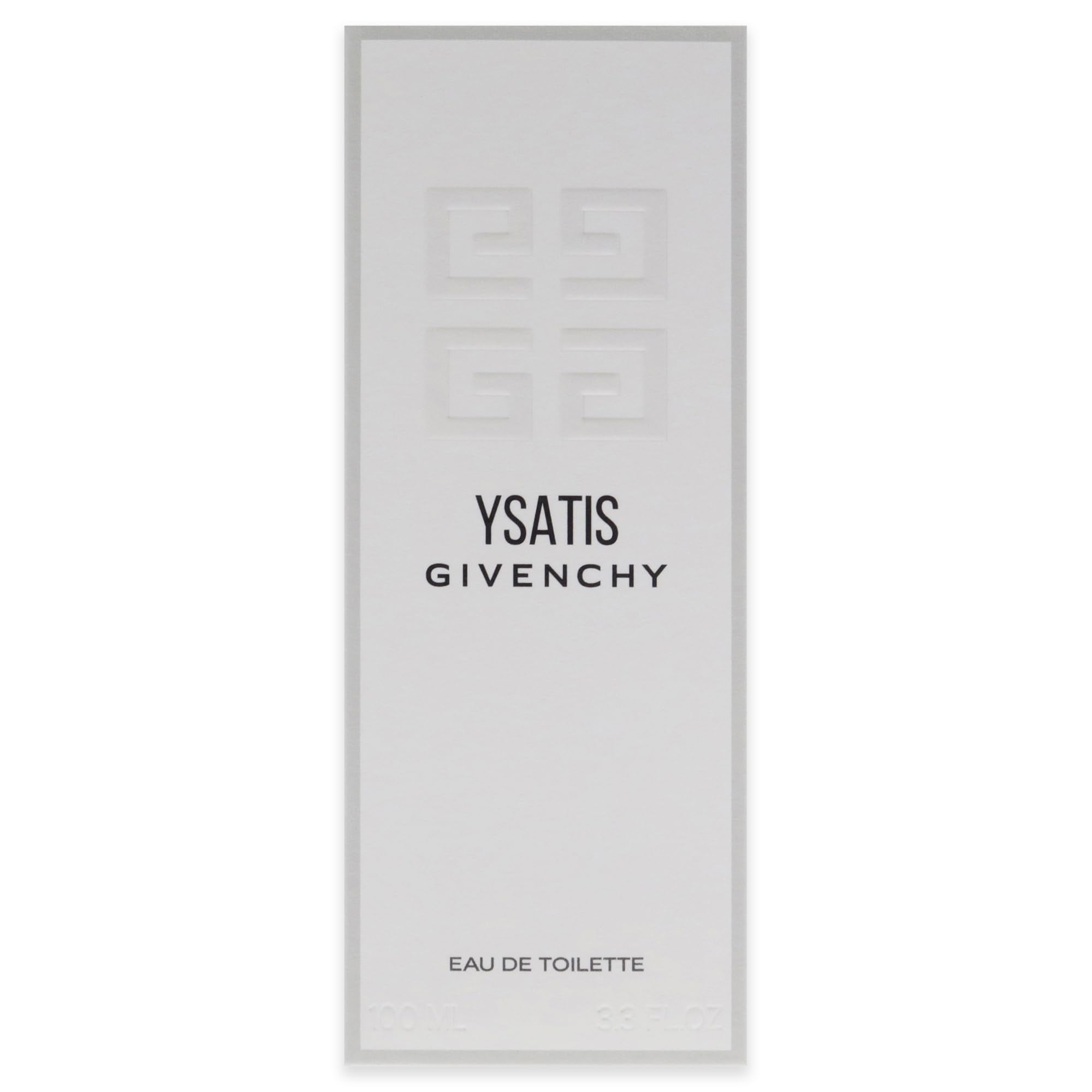 Givenchy Ysatis size comparison with hand demonstrating 3.3 oz scale