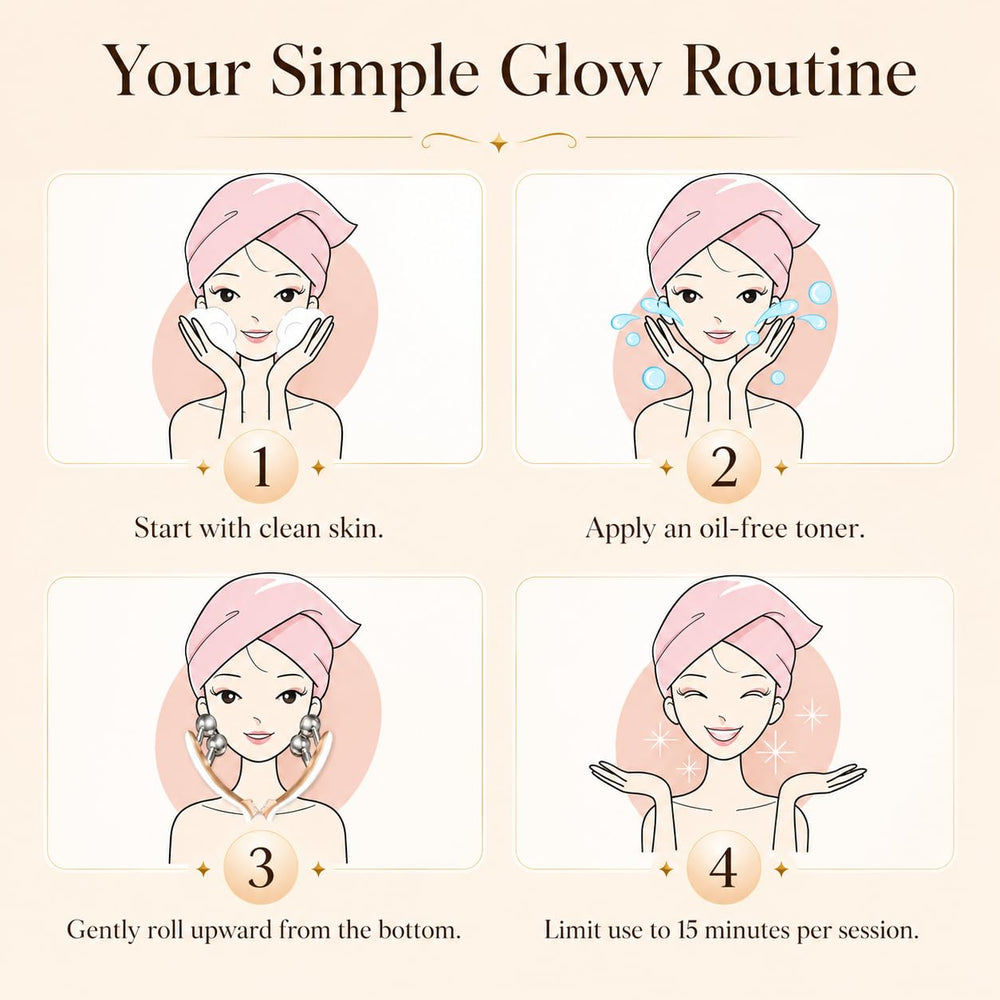 GJMJNNW face massager held in hand to show size and portability for travel convenience