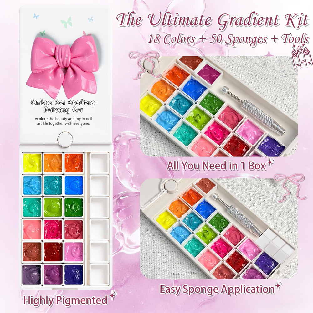GJYUQHUA palette being used to create an ombre for quick results